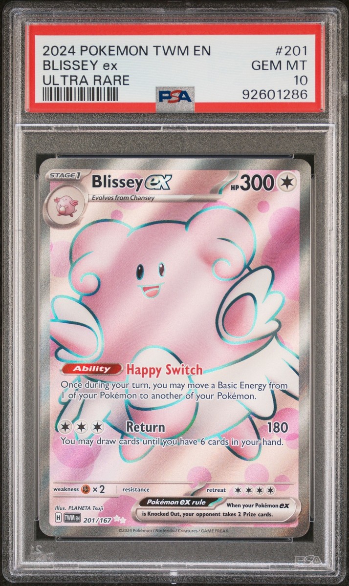 PSA 10 Blissey Ex Ultra Rare #201 2024 Pokemon TWM Masquerade