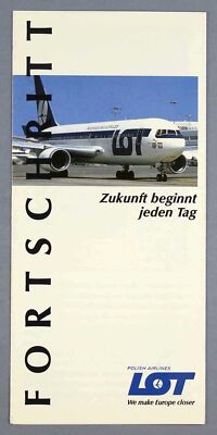 KONVOLUT POLISH AIRLINES VINTAGE AIRLINE PROSPEKT ROUTENKARTE KABINENBILD