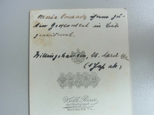 2 cabinet photos Wilhelm Risse Marburg 1902-04: family Conrady, Willingshausen - Picture 6 of 10