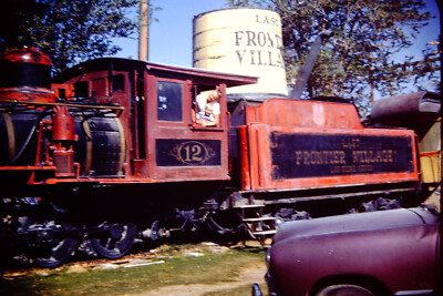 1950s  Last Frontier Village Train Las Vegas Red Border Kodachrome Slide AU-E