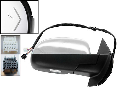 For Power Folding Mirror BSD Arrow Signal 09-14 TAHOE YUKON Chrome Passenger RH