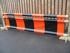 REITERSPRUNGF&Uuml;LLER & STANGENH&Uuml;LLE, ORANGE/SCHWARZ, PFERD/PONY SCHULHILFE PVC