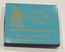 Kihei Prime Rib House Maui's Finest Dining Matchbox Empty