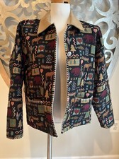 Deborah Murray Tapestry Jacket Small Northwest Outdoors Wilderness Vtg