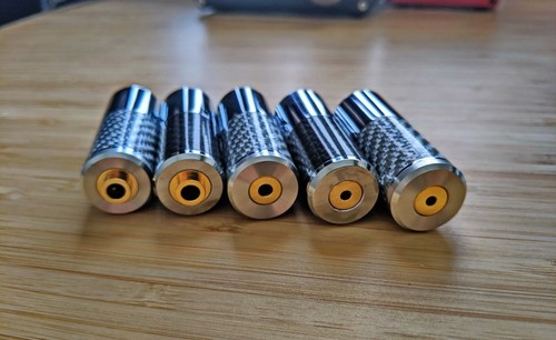 Chrome finish Carbon 4 pin XLR to 2.5mm 4.4mm 3.5mm female adapter gold plated - Picture 6 of 20