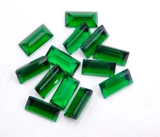 Lab Created Emerald Baguette Cut Loose Gemstone 7x14 MM For Jewelry P-3245
