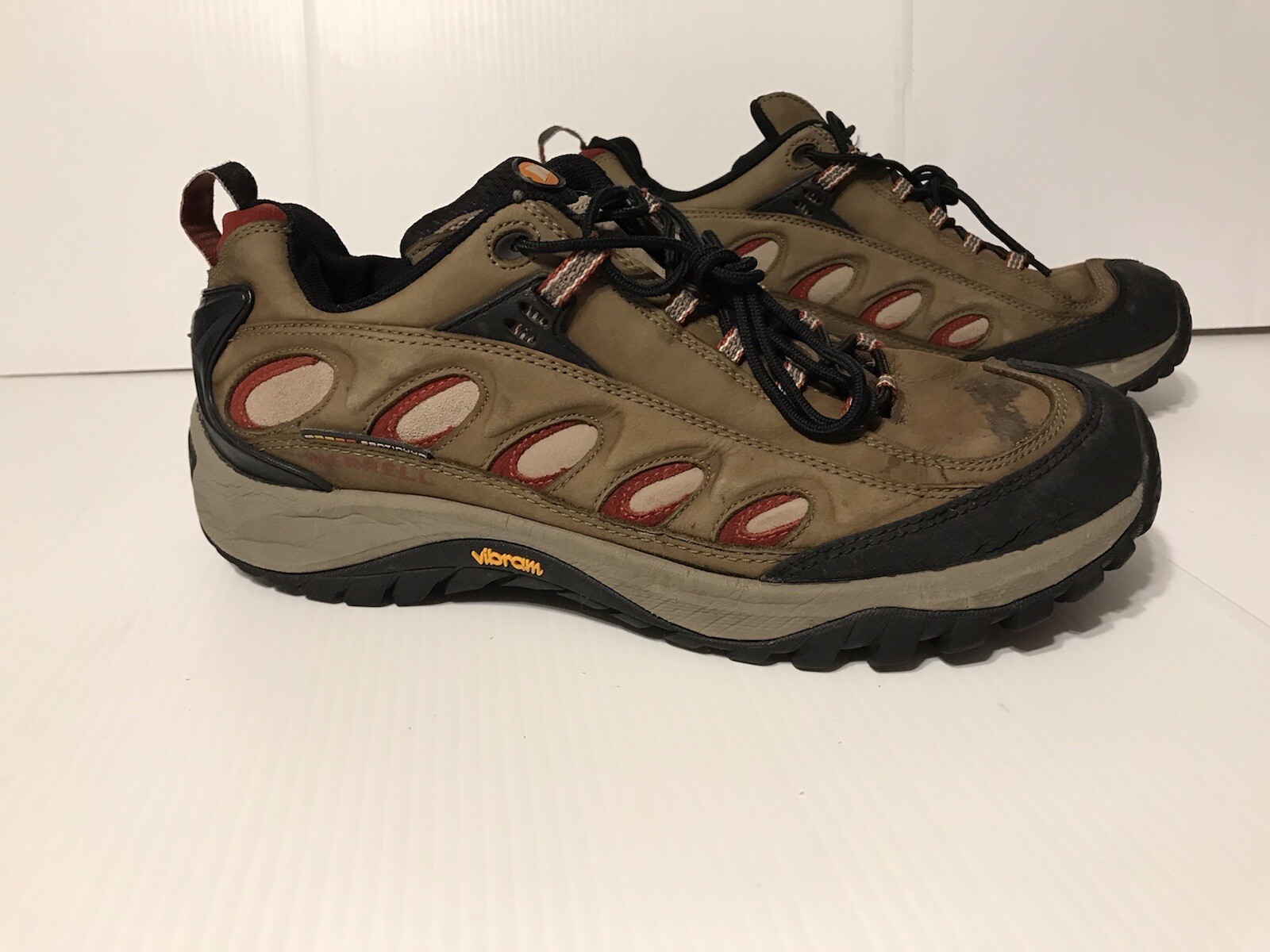 Scarpa da ginnastica Merrell in pelle marrone per escursionismo trail passeggio misura 11 5