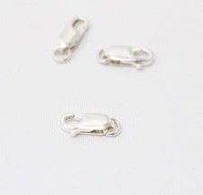925 Sterling Silver Oval Lobster Clasp with Ring 10.5 12.4 14.5 16.8 19.2 22.9mm