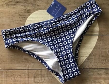 NEW Women's Beach by Melissa Odabash Bikini swim Bottom Navy white Size M Medium