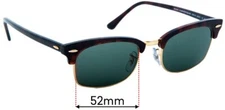 SFx Replacement Sunglass Lenses fits Ray Ban RB3916 Clubmaster Square - 52mm Wid