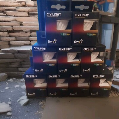 9 Stk CIVILIGHT  LED GU10 Spotlight 6W 30° WP03T6-4878 AC200-240V