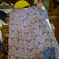 Go Softly Patio Dress Womens Size S Purple Print Snap Front