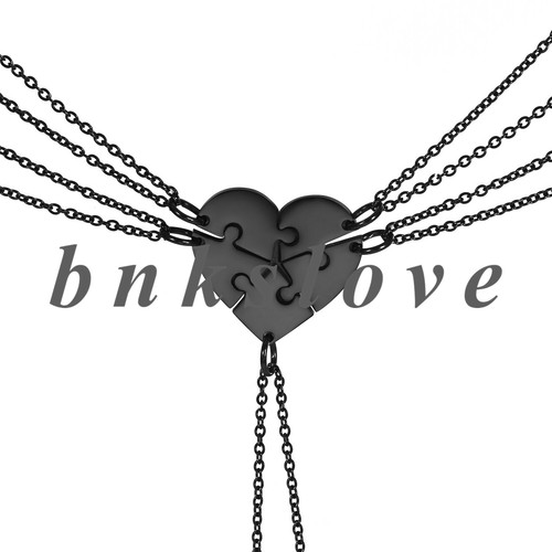 BFF Halskette - 2/3/4/5 Familie Liebe/Freunde Schmuck Gratis Gravur Herz Anhänger - Bild 17 von 31