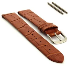Open Ended Genuine Leather Watch Strap Band Men's Women's 16 18 20 22 Croco MM