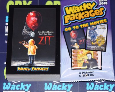 2018 WACKY PACKAGES GO TO THE MOVIES COMPLETE SET 90 STICKER CARDS
