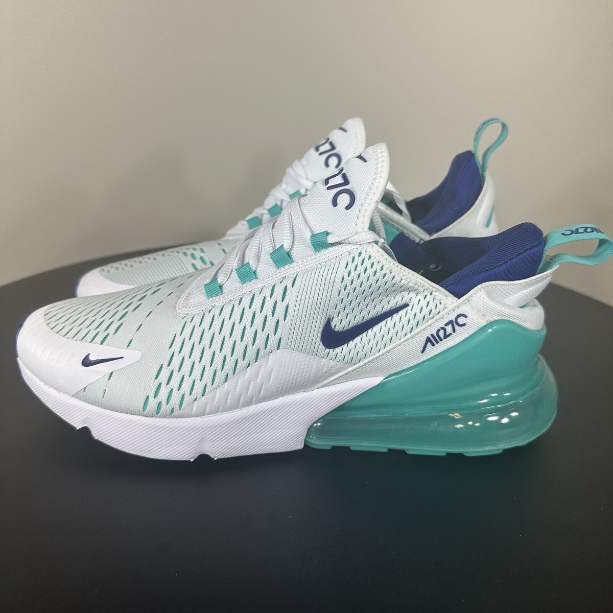 nike air max 270 white hyper jade deep royal blue