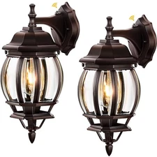 VIANIS Outdoor Porch Light Dusk to Dawn, Exterior Lighting Fixtures Wall Mount