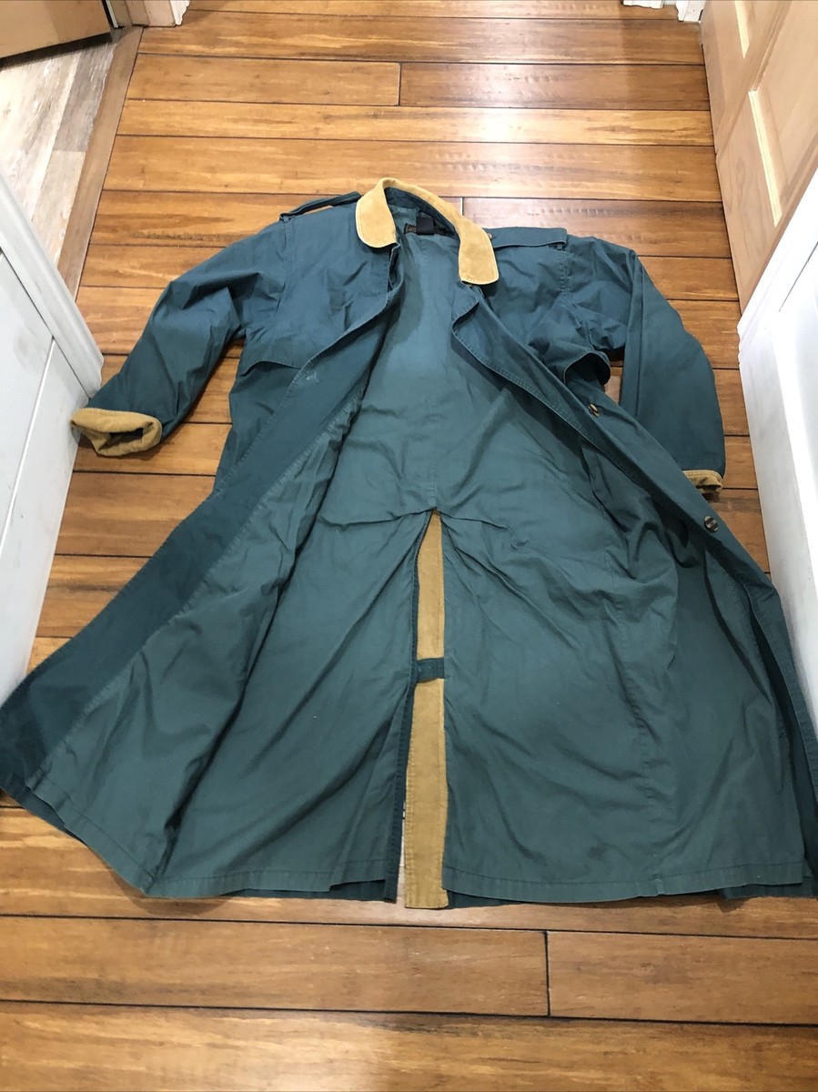 Vintage EDDIE BAUER DUSTER LONG COAT Western Green Womens Size L