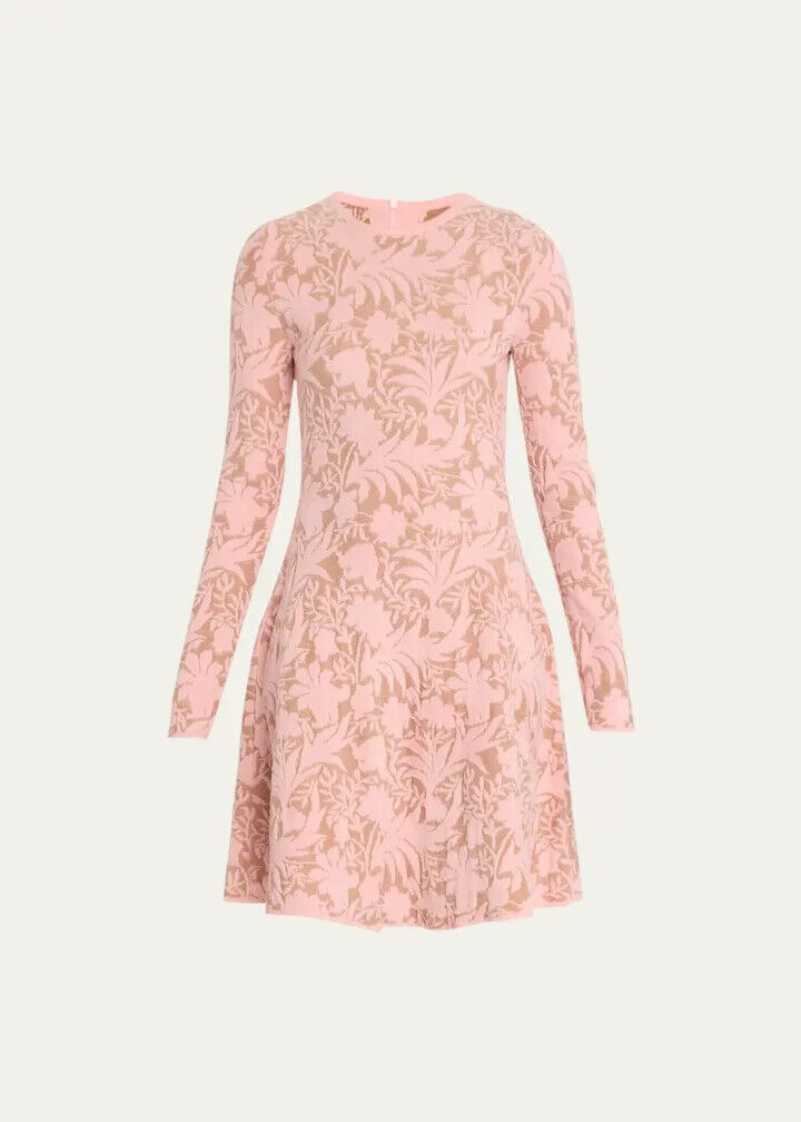 $1290 New Lela Rose Floral Jacquard Fit & Flare Knit Dress $1290 New Lela Rose Floral Jacquard Fit & Flare Knit Dress
