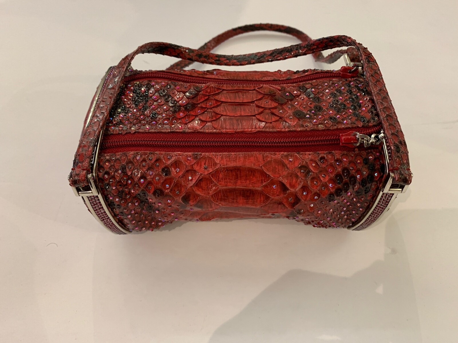 ❤️Judith Leiber Python Swarovski Crystal Handbag … - image 13