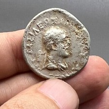 Museum quality rare ancient Roman king solid silver unique coin