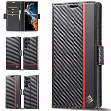 For Samsung Galaxy S26/S25/S24/S23-S8 Magnetic Flip Stand Leather Wallet Case