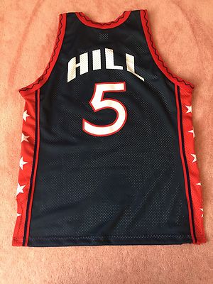 Authentic USA Olympics Dream Team II Grant Hill NBA Sewn