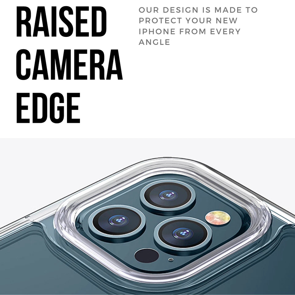 IPhone 12 Pro / Pro Max / Mini Clear Case w/ Screen Protector Phone Grip Bundle - Image 3 of 4