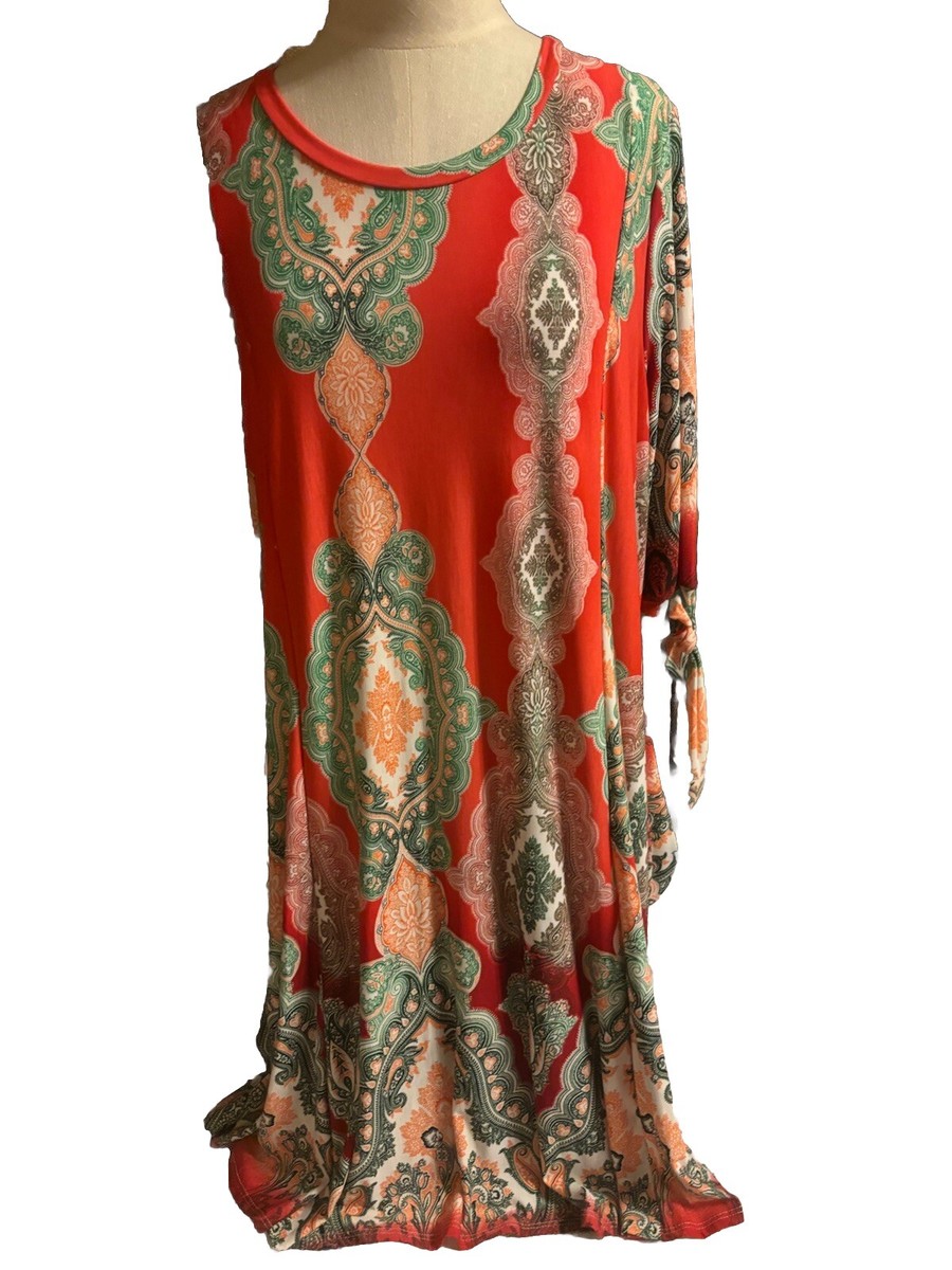 boho tunic top dress Boutique Unbranded Women Coral Green Black Plus Flowy 2xl 3 days after the funds have been cleared PINK LINE Only One! Oversize