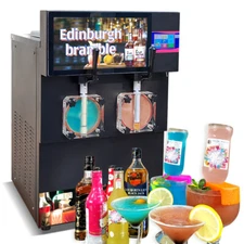 Commercial Double Tank Slush Machine,Milkshake Maker,Margarita Cocktail Machine