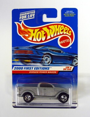 Hot Wheels Dodge Power Wagon #085 First Editions 25 of 36 Silver Die-Cast 2000
