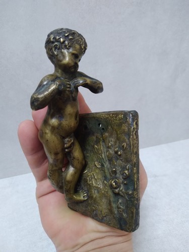 Antique Bronze Sculpture Cherub 19th.Signed L.KLEY. - Picture 2 of 24