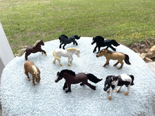 SET OF 8 MINIATURE TOY PONIES by Safari Ltd; New in pkg; horse/pony/ FREE SHIP