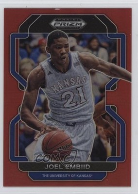 2022-23 Panini Prizm Draft Picks Red Prizm 288/299 Joel Embiid #26 06xp