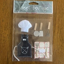 RARE NEW RETIRED Jolee's Boutique BBQ Chef  3D Dimensional Stickers 