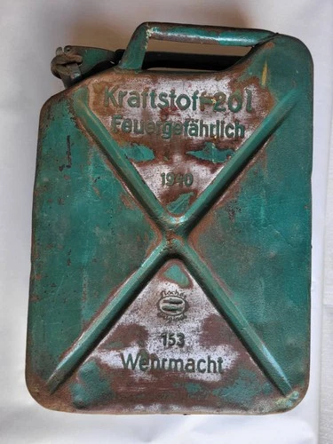 Rare WWII 1940 1941 Jerry Can "Two Fish" Logo Stamp Vintage Military Petrol Can
