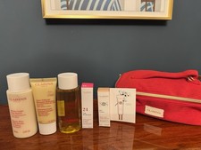 Clarins 5 pcs Gift Set With Cosmetic Bag Brand New Sealed Free Post