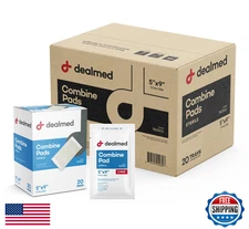 Dealmed ABD Combine Pads 5"x9" - Sterile, Individually Wrapped, 400-Pack