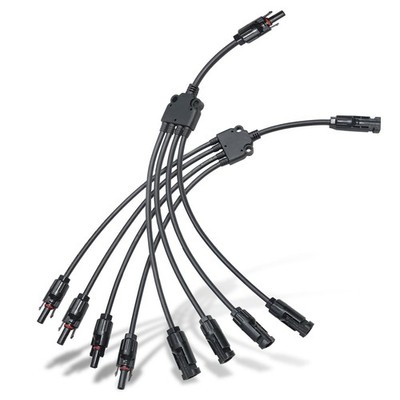 ECO-WORTHY Solar Connectors Y Branch 1 to 4 Parallel 1 Pair M/FFFF and F/MMMM 