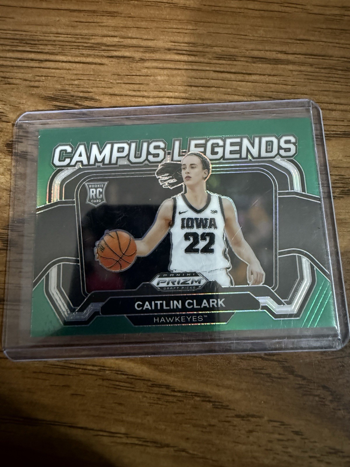 2024 Panini Prizm Draft Picks - Campus Legends Caitlin Clark #5 Green Prizm (RC)