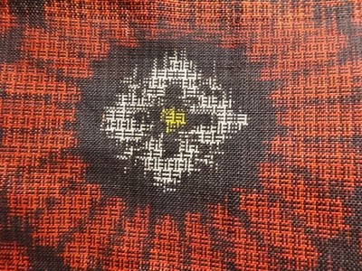 7805484: JAPANESE KIMONO / ANTIQUE KIMONO / SILK / DORO OSHIMA TSUMUGI / WOVEN F