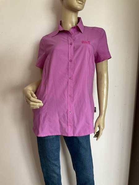 Women Jack Wolfskin Shirt Pink Polyester 38 / M / #9DIC