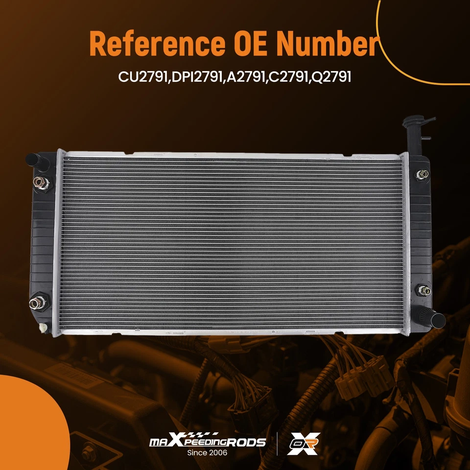 Radiador de aluminio para Chevrolet Express GMC Savana 2500 4,8 L 2004-2018 CU2791 Foto 3 de 4