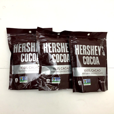 Hershey's Cocoa Powder 100% Cacao Natural Unsweetened 3 Pack 6 Ounce exp 06/27