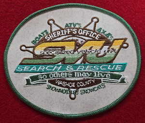 WASHOE COUNTY NEVADA Search and Rescue SHERIFF POLICE PATCH