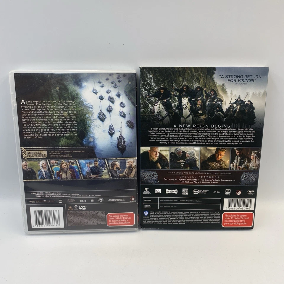Vikings : Complete Season 1 2 3 4 5 6 (Part 1) - DVD Region 4 - TV Series - image 3 of 4