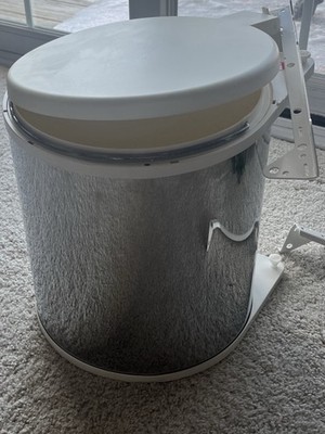 Hailo In-Cabinet Trash Can 15L (4-Gallon) Mounted Stainless Steel/Cream