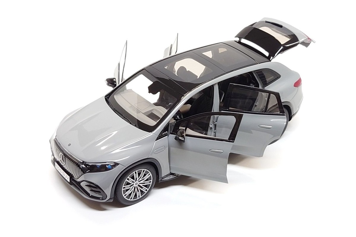 NZG 1:18 Mercedes-Benz EQS SUV in Alpine Grey (Dealer Edition) | eBay