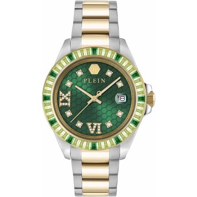 Damenuhr PHILIPP PLEIN EMPIRE PW2FA0225 Edelstahl Golden Grun