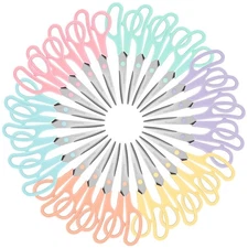 24-Pack 8" All-Purpose Comfort-Grip Scissors, Office Home School Craft Sewing Fa